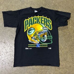 Vintage 1992 Packers Helmet tee size L